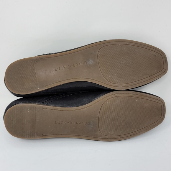 Lucky Brand Alba Leather Ballet Flats Slip on Curv - Picture 7 of 7